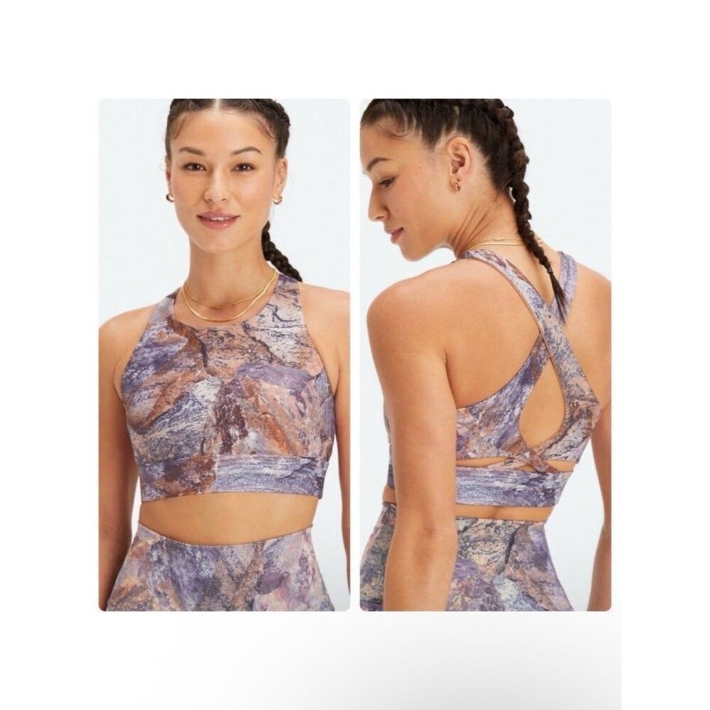 Fabletics No-Bounce Sports Bra in Orchid Moonrock